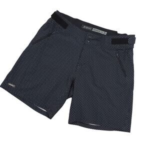 Zoic Mens Navaeh Shorts Sz Large Black Polka Dot Mountain Bike Activewear